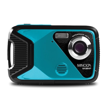 Minolta MN30WP Waterproof 4x Digital Zoom 21 MP/1080p Digital Camera Teal MN30WP-TL